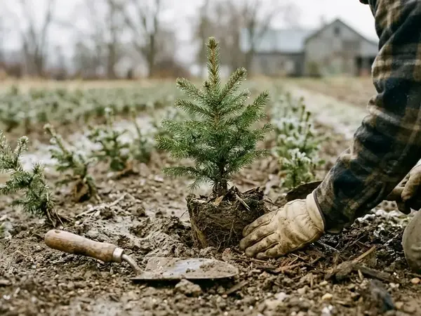 After the Thaw: Check Christmas Tree Seedlings for Frost Heave